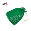 designed style pocket non-woven drawstring bags with zipper